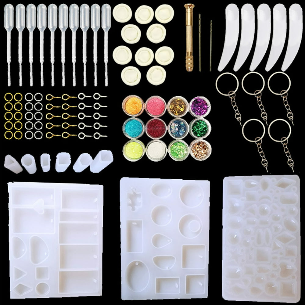 DIY Silicone Resin Keychain Resin Casting Mold Jewelry Epoxy Resin
