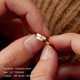 thumbnail image 3 of E-manco-anillo de compromiso de acero inoxidable para mujer, sortija fina ajustable con letras personalizadas, estilo minimalista, 3 of 4