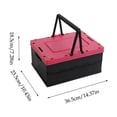 thumbnail image 3 of Foldable Storage Box - Multi Functional organizer Basket Portable Tabletop Lid Outdoor Camping & Home organizer Plastic, Black, JKODE, 3 of 9