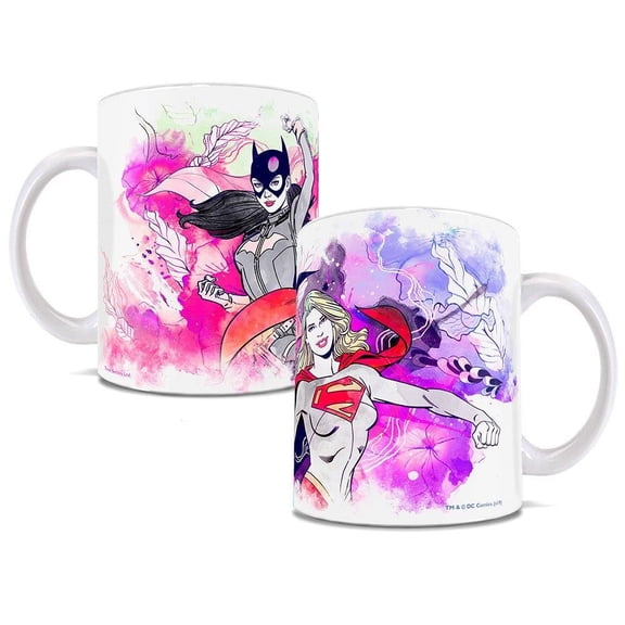 DC Comics (Batgirl and Supergirl Watercolor) 11 oz Ceramic Mug WMUG980
