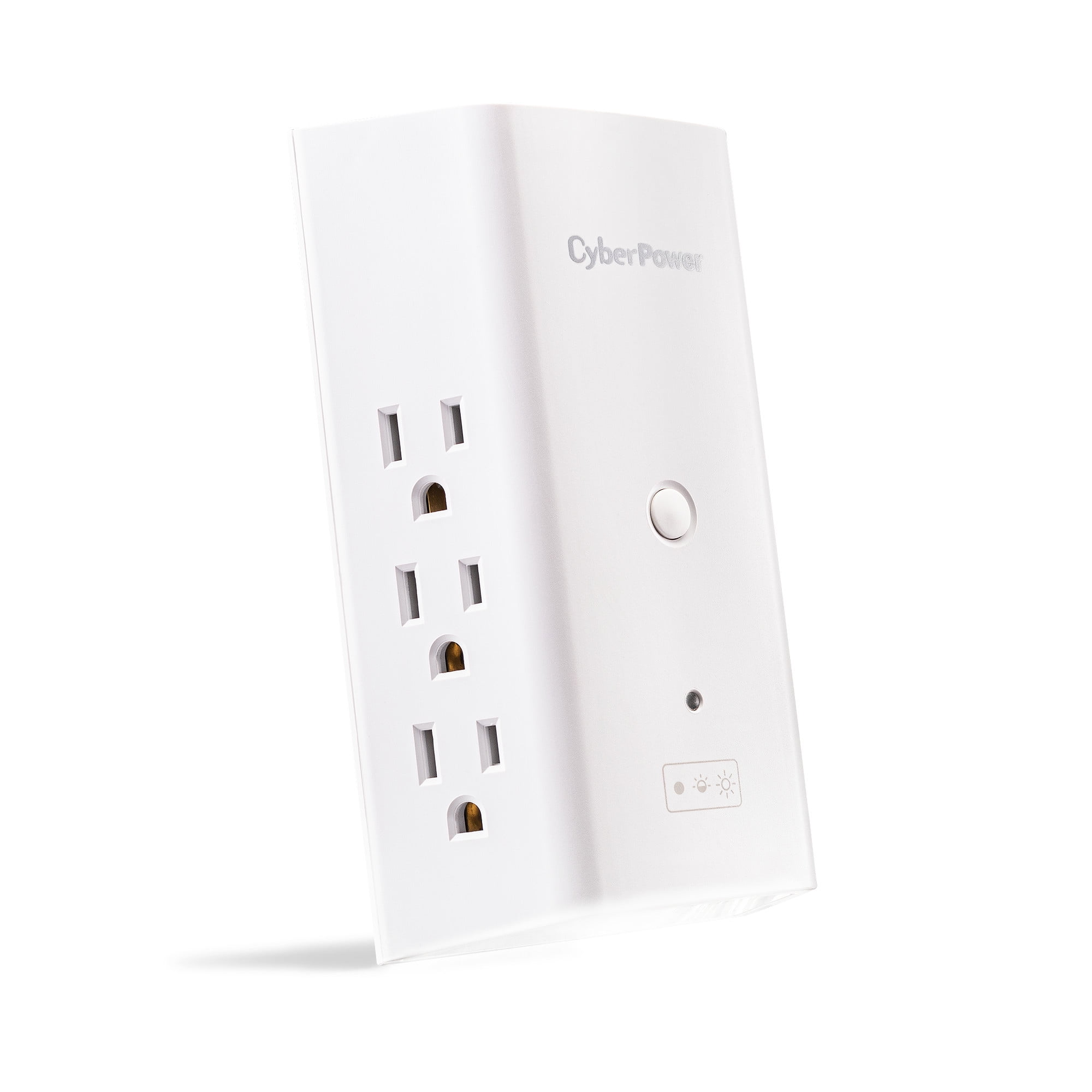 CyberPower P6WUCL - 900 J White Surge Protector with Night Light, 3 USB-A Ports, 6 Outlets