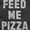Black, variant on Feed Me Pizza Womens Slim Fit Graphic Tee Brisco Brands S