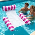 thumbnail image 6 of Cevemin 3-Tube Striped Inflatable Pool Float Thickened PVC Floating Bed Portable Swimming Air Mattress with Pump for Summer Beach Water Party, 6 of 6