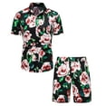 thumbnail image 1 of Mens Hawaiian Shirt and Short Sets Outfits 2 Piece Casual Beach Floral Track Suit, 1 of 5