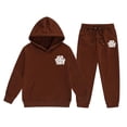 thumbnail image 3 of CAIXIA Girls Clothes Fall Set Girls 2 Piece Outfits Hoodie and Jogger Sweatpants for Girls 2 Piece Bow Print Casual Tracksuit Athletic Boys Sweatsuit Set Outfits, 3 of 5