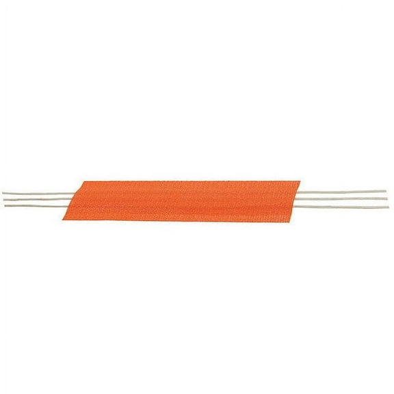 Cable Protector, 1-1/2 in H, 125 ft L, 8 in W, 1 Channel, PVC, Bright Orange