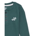 thumbnail image 3 of Garanimals Toddler Boys Waffle Henley Shirt with Long Sleeves, Sizes 18M-5T, 3 of 4