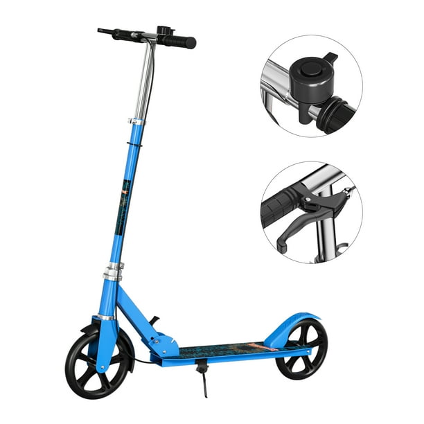 Scooter de pie City Folding para todas las edades Con Freno Color Azul