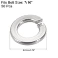 thumbnail image 2 of Unique Bargains 7/16-Inch 304 Stainless Steel Split Spring Lock Washer 50 Pack, 2 of 4