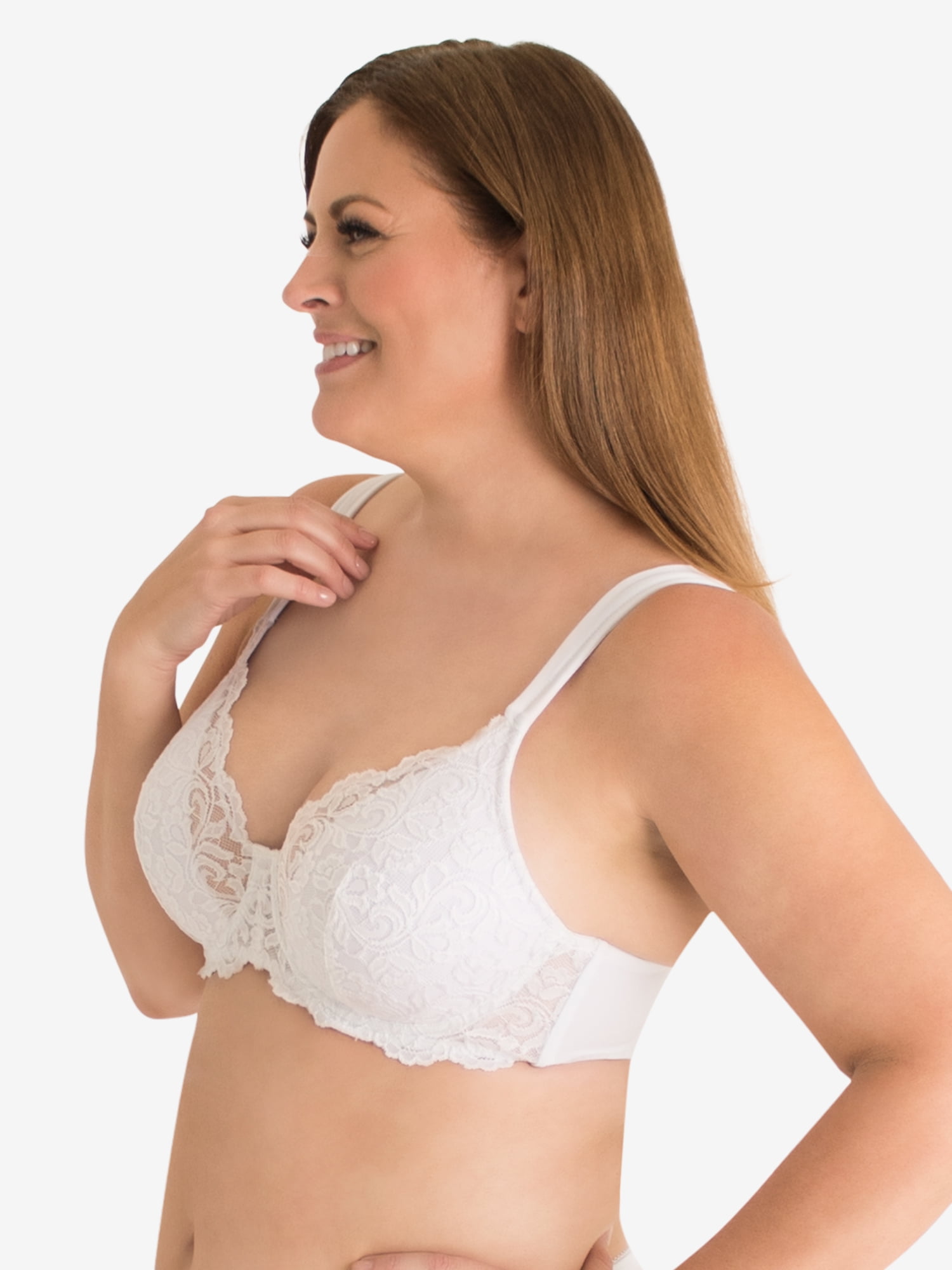 Leading Lady, The Ava, Lace Bra, Underwire Lightly Padded Cups, Smoothing Sides, Adjustable, Padded Straps, Lift and Shape (Women's & Women's Plus)