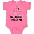 thumbnail image 3 of Inktastic Grammie Loves Me Girl Flamingo Girls Baby Bodysuit, 3 of 5
