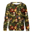 thumbnail image 5 of RKSTN Sweatshirt for Women Sweat à Capuche Imprimé à Manches Longues Col Rond de Noël, 5 of 5