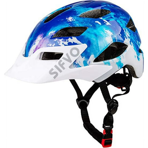 Kids Helmet, SIFVO Kids Bike Helmet Boys and Girls Bike Helmet with Cool Visor Helmet for 5-14 Years Old， S5 D01