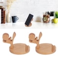 thumbnail image 4 of Soporte Para Teléfono Inteligente, Soporte Para Teléfono Móvil Ángulo De Visión Suave Estable De Madera De Haya Razonable Para Oficina ANGGREK Wooden Mobile Phone Holder, 4 of 8