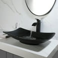 thumbnail image 2 of 22.6inch Bathroom Vessel Sink Rectangle Resin Basin Bowl &Faucet And Drain Set, 2 of 10