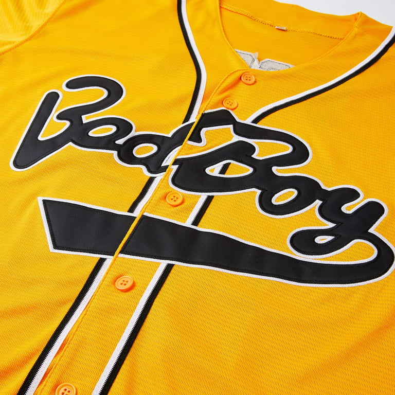 Youi-gifts Bad Boy Baseball Jerseys, 10 Smalls Shirt, 90s Hip Hop Jersey for Men Women S-xxxl, Adult Unisex, Yellow