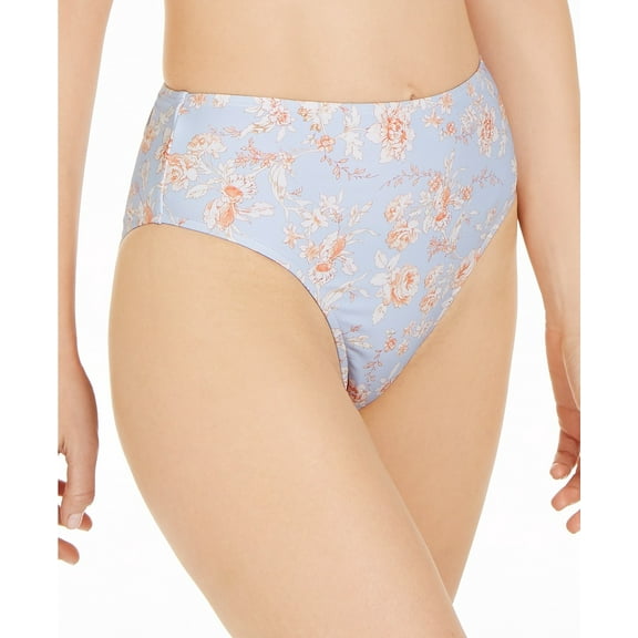 WeWoreWhat HALOGEN BLUE Floral Printed Emily Bikini Swim Bottom, US Large