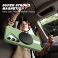 thumbnail image 6 of FITO for Samsung Galaxy S25 Case [ Rotatable Kickstand | Soft Anti-Scratch Microfiber Lining | Compatible with MagSafe] Silicone Phone Cover - Green, 6 of 8