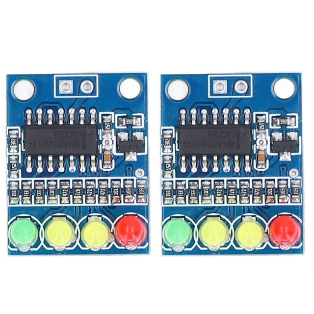 Módulo Indicador De Nivel De Batería De 2 Piezas - Placa De Prueba De Capacidad 4 Fases 12V Con 4 Piezas De LED