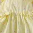 thumbnail image 4 of Paguaki Toddler Girl Clothes Cute Bow Button Smocked Ruffle Sleeve Top And Shorts Baby Summer Spring Outfits Set, 4 of 9