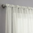 thumbnail image 2 of WAVE - Lace Semi Sheer - 1 Patio Door Panel - Grommets Voile Curtains for Living Room Bedroom and Kitchen (102" W x 84" L, Ivory), 2 of 2
