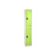 thumbnail image 2 of AdirOffice - Locker - 2 doors - 2 hooks - solid steel - green (pack of 4), 2 of 6