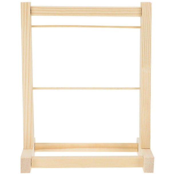 Wooden Doll Clothes Organizer Rack for Storage Made from Synthetic Material Light Brown 2layer