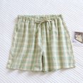 thumbnail image 4 of NOVEDAD DE VERANO 2025, pantalones cortos para parejas, pantalones de casa a cuadros 100% de algodón, pantalones de dormir grandes y sueltos finos para hombres y mujeres, 4 of 5