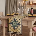 thumbnail image 2 of Table Runners 70 Inches Long Dress Scarves, Vintage Geometric Farmhouse Coffee/Dining/Kitchen Table Decor, Holiday Table Runner, Green Brown Abstract Plaid Checkered 13x70 Inch, 2 of 9