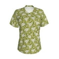thumbnail image 2 of Uemuo Daisies Flowers Printed Women's Classic V-Neck T-Shirt - Soft, Breathable, Moisture-Wicking, Perfect for Casual, Office, Travel, and Everyday Wear-Small, 2 of 5