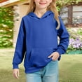 thumbnail image 2 of Grblisyd Girls Hoodies Kids 10-12 Youth Long Sleeve Oversized Hoodie Y2K Tween Tops Cute Graphic Hoodie Drawstring Pullover Sweatshirts Royal Blue 130, 2 of 5