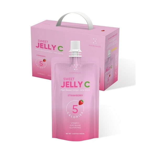 Everydaze Sweet Jelly C Konjac Jelly, Strawberry, Box of 10 Packs