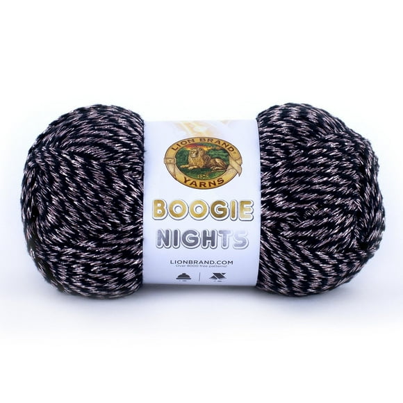 Lion Brand Yarn 509-153 Boogie Nights Ace of Spades Super Soft Metallic Yarn