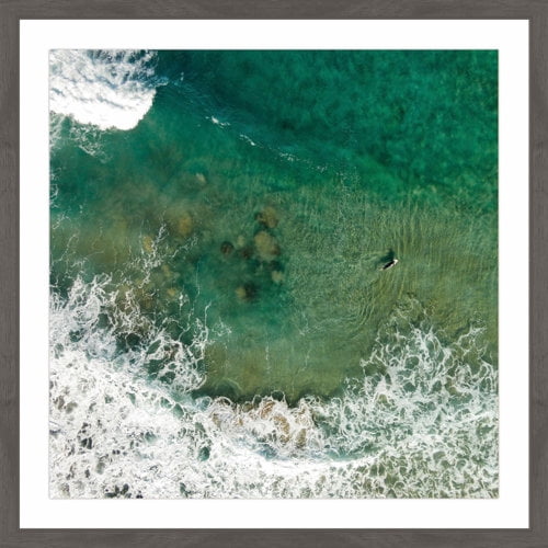 Marmont Hill "Surf Crash" By Karolis Janulis Framed Painting Art Print, 32.0" x 1.5"