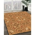thumbnail image 2 of Ahgly Company Indoor Square Patterned Carrot Orange Area Rugs, 4' Square, 2 of 6