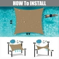 thumbnail image 6 of Sun Shade Sails ,12FT Square Waterproof Canopy ,UV Block Awning for Outdoor Patio Backyard Garde ,Brown, 6 of 8