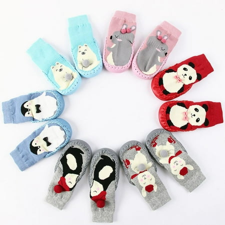 

Dido Baby Indoor Sock Shoes Cotton Baby Girl Glue Soles Non-slip Soft Socks