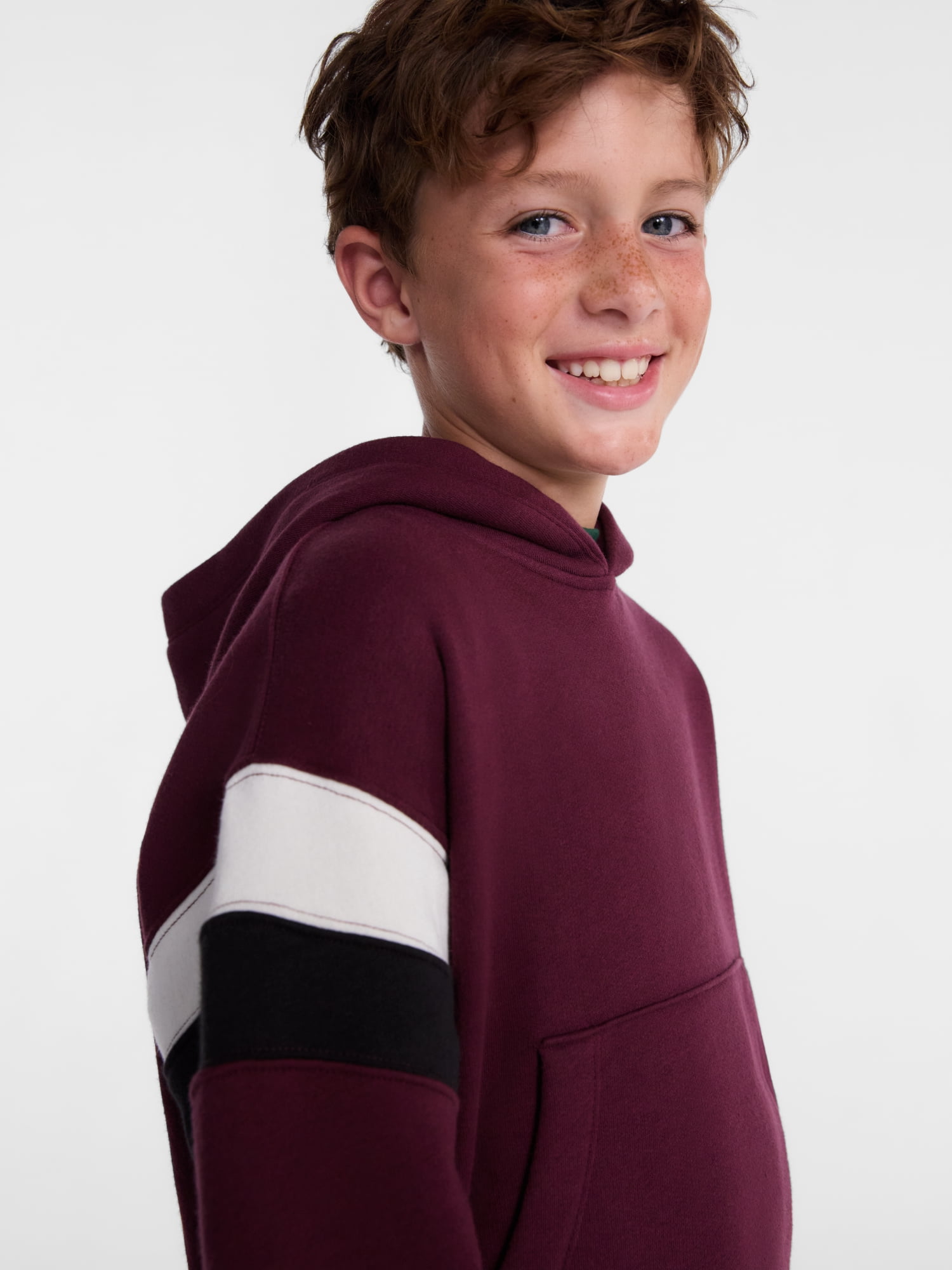 Wonder Nation Boys' Varsity Fleece Hoodie, Sizes 4-18 & Husky