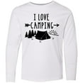 thumbnail image 3 of Inktastic I Love Camping- Tent and Trees Long Sleeve Youth T-Shirt, 3 of 5