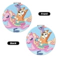thumbnail image 2 of Pofeuu Bluey for Portable Pocket Makeup Mirror PU Cover Compact Travel Mirror with Normal and Magnifying Double Sided Glass-Round Shape, 2 of 9