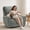 Light Grey, variant on MCombo 400lbs Oversized Swivel Rocker Power Recliner Chair for Big and Tall People, Fabric, Brown