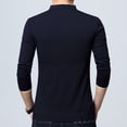 thumbnail image 3 of COSFO Men Shirt Blue Long Sleeve Henley Casual Pullover Button Solid Oversized Tshirts for Men, 3 of 4