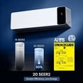 thumbnail image 6 of Cozeware 12000 BTU Mini Split AC Heating System, 115V 20 SEER2 Inverter Ductless Air Conditioner Heat Pump, Compatible with Wifi and Alexa, Cools & Heat Up to 750 Sq.Ft, Black, 6 of 8