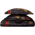 thumbnail image 2 of Chezmoi Collection 7-Piece Palace Dragon Black Gold Red Jacquard Comforter Set, Queen, 2 of 4