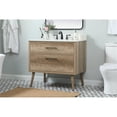 thumbnail image 2 of 36 inch single bathroom vanity in natural oak with backsplash, 2 of 8