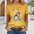 thumbnail image 6 of adaychics Cat Graphic Tees for Women Crew Neck Vintage Short Sleeve T Shirt Fashion Cute Basic Tops for Dating Daily Wear, 6 of 7