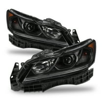 AKKON - Fits 2016-2017 Honda Accord LX 4Door Sedan Projector Black Headlights Pair Driver Passenger Replacement 16 17