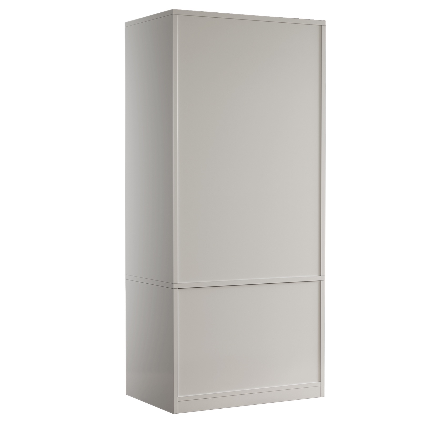 Lumiinofami 2 Door Wardrobe, Wooden Armoire with Hanging Rod and Drawers for Bedroom, White