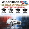 thumbnail image 2 of 2015 Audi A4 allroad Beam Wiper Blades Wipers w/1yr Warranty (Set of 3) w/Rear Wiper (WiperBladesUSA), 2 of 5
