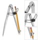 thumbnail image 1 of Compás de carpintero 15 cm Compás de carpintero profesional de acero al carbono Compás de gran diámetro para círculos de dibujo, carpintería, metalurgia y peletería 1 pieza ZefeiWu 8390614307803, 1 of 1